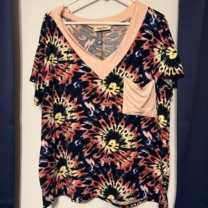 Haptics tie dye t-shirt.